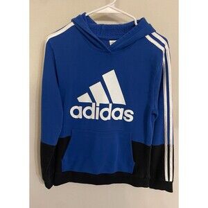 Blue Adidas Boy Girl Sweatshirt Hoodie, Size Youth Large, Size 14-16